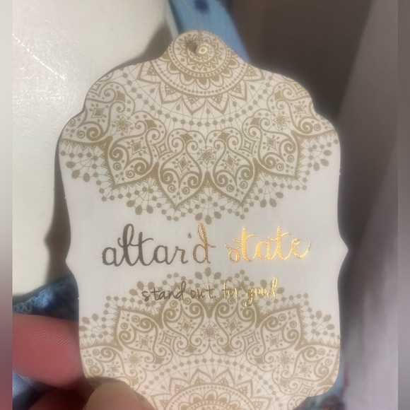 NWT Altar’d State Boho Patterned Blue Dress - Picture 2 of 4